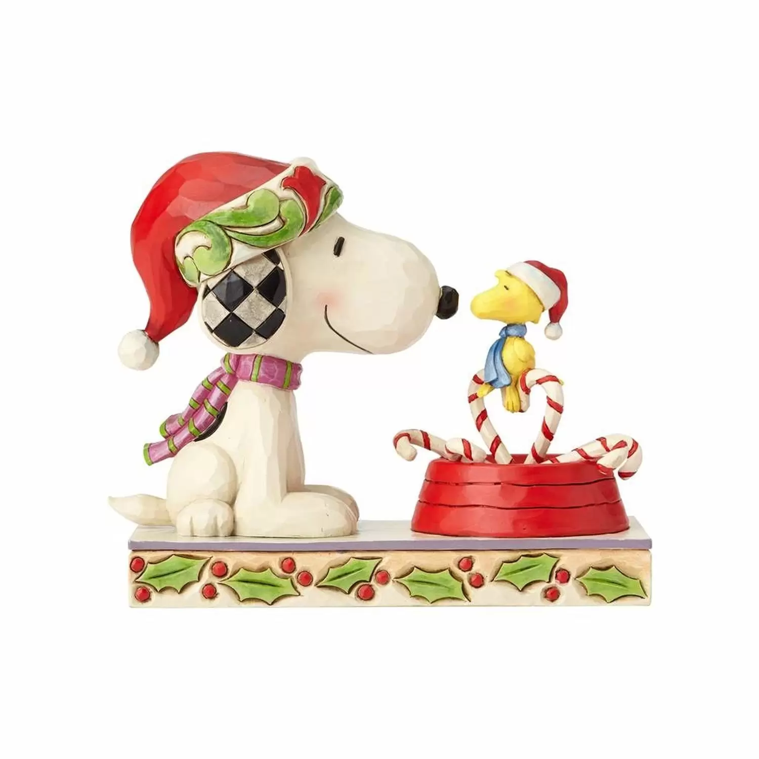 Peanuts - Jim Shore - Candy Cane Christmas - Snoopy & Woodstock with Candy Cane