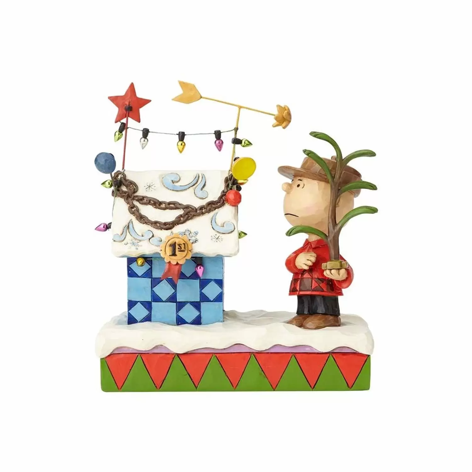 Peanuts - Jim Shore - Charlie Brown\'s Christmas - Charlie Brown & Decorated Doghouse
