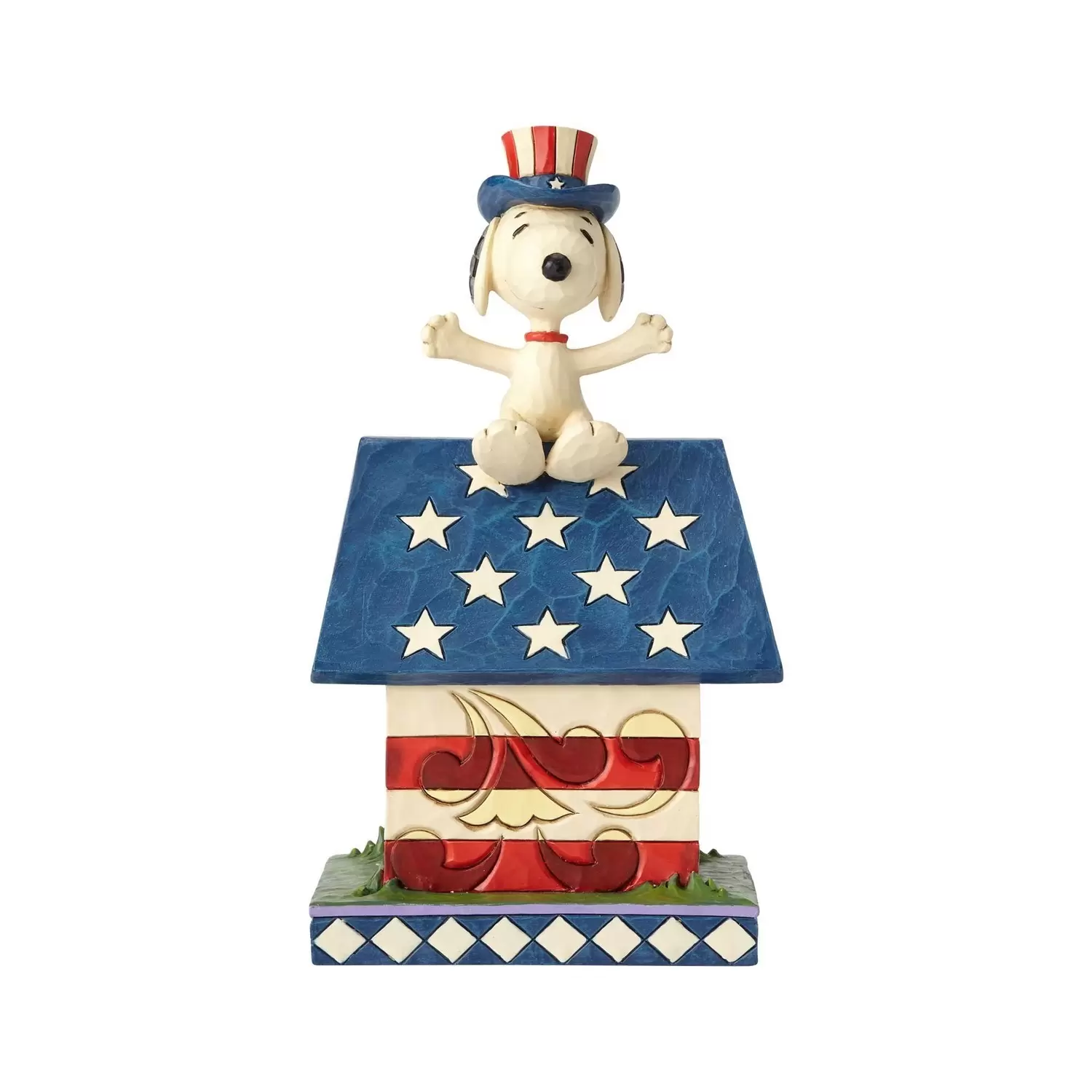 Peanuts - Jim Shore - Home of the Brave - Patriotic Snoopy Doghouse