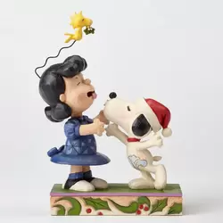 Mistletoe Mischief - Snoopy Kissing Lucy Under Mistletoe