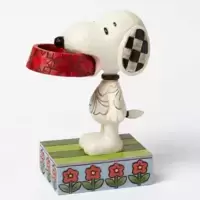 More Food Please - Snoopy Holding Dog Dish