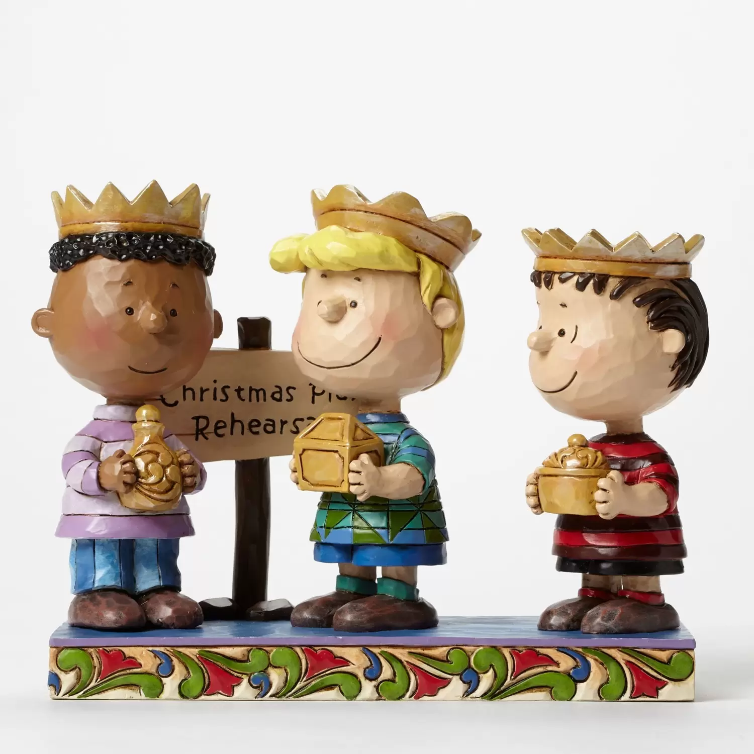 Peanuts - Jim Shore - Practice Makes Perfect - 3 Wise Men Franklin, Schroeder, and Linus