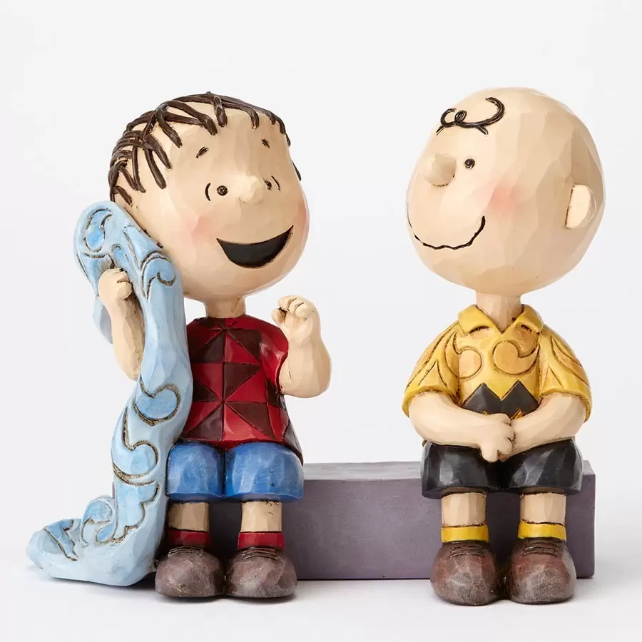 Peanuts - Jim Shore - Sage Advice - Charlie Brown and Linus on Sidewalk
