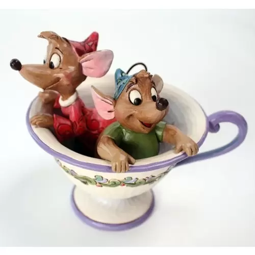 Disney Traditions by Jim Shore - Tea For Two - Jaq And Gus In Teacup