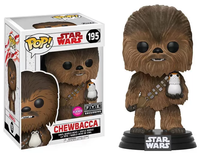 POP! Star Wars - Chewbacca and Porg Flocked