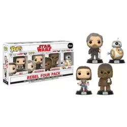 4 Pack - Rey, Luke Skywalker, Chewbacca and BB-8