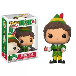 Elf - Buddy Elf holding a bottle of syrup