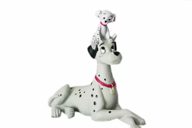 Figurine Disney ( Hachette ) - Les 101 Dalmatiens - Pongo et Pepper
