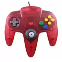 Manette Nintendo 64 Clear Red