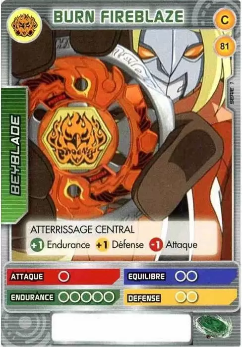 Beyblade : Battle Card Collection Série 1 - Burn FireBlaze