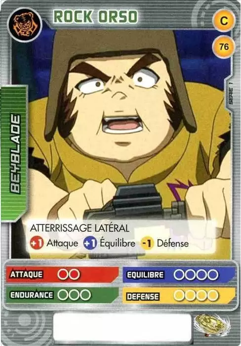 Beyblade : Battle Card Collection Série 1 - Rock Orso
