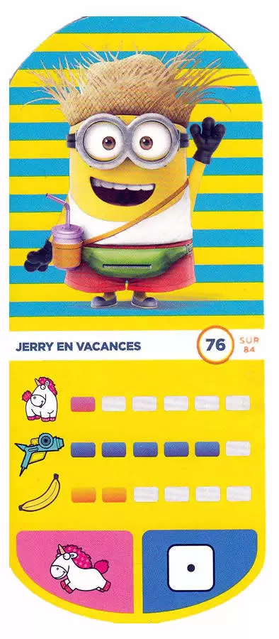 Cartes Auchan : Moi Moche et Méchant 3 - Jerry en Vacances