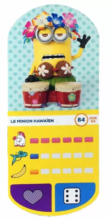 Cartes Auchan : Moi Moche et Méchant 3 - Le Minion Hawaïen