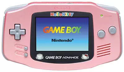Game Boy Advance - Game Boy Advance Hello Kitty - Pink with logo