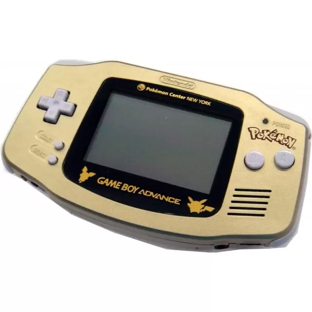Game Boy Advance - Game Boy Advance Pokémon Center NY - Gold with artwork