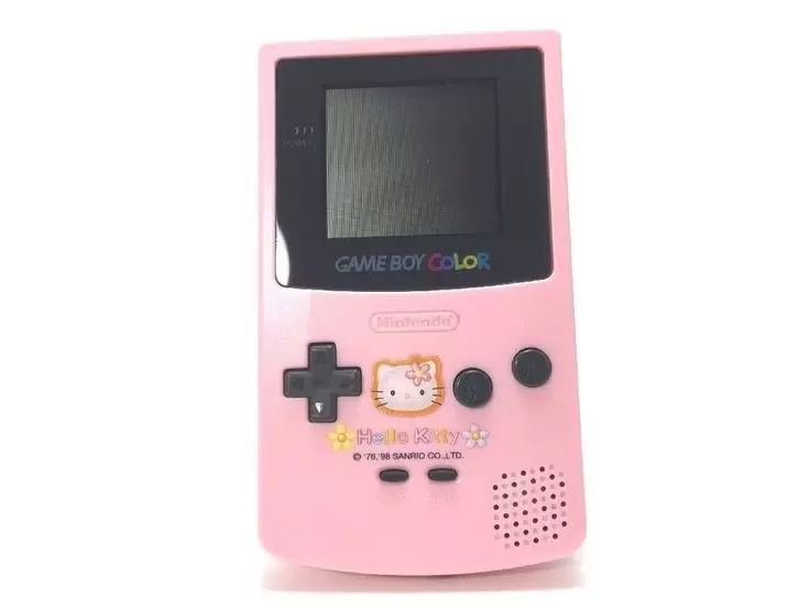 Game Boy Color - Game Boy Color Hello Kitty Special Box Light Pink with logo