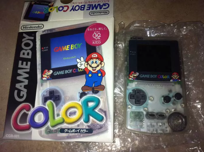 Game Boy Color - Game Boy Color Jusco Clear with Mario Artwork