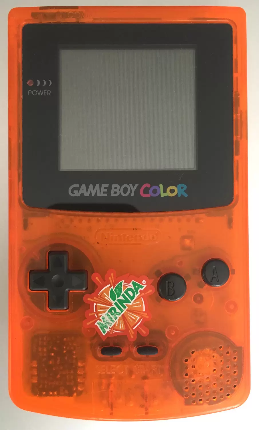 Game Boy Color - Game Boy Color Mirinda Clear Orange with logo