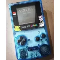 Game Boy Color Pokémon - Clear Blue and White with artwork