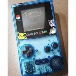 Game Boy Color Pokémon - Clear Blue and White with artwork