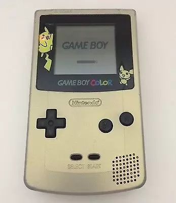 Game Boy Color - Game Boy Color Pokémon – Silver and Gold iridescent with artwork around screen