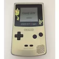 Game Boy Color Pokémon – Silver and Gold iridescent with artwork around screen