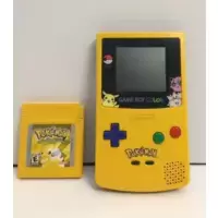 Game Boy Color Pokémon – Special Pikachu Edition Yellow and Blue with logo, Artwork and colored buttons
