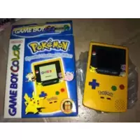 Game Boy Color Pokémon - Yellow And Blue with logo, artwork and colored buttons