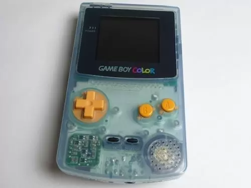 Game Boy Color - Game Boy Color Tsutaya Water Blue with Orange Buttons