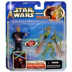 Anakin Skywalker with Lightsaber Slashing Action