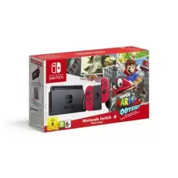 Nintendo Switch with red Joy-Cons + Super Mario Odyssey - Limited Edition