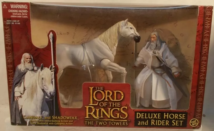 Details about   2003 Lord Of The Rings Warriors & Battle Beasts Gandalf On Shadowfax w/ Pippin 