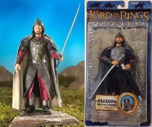 Lord of The Rings Action Figure King Aragorn LOTR ToyBiz Gondor Armor Return for sale online 