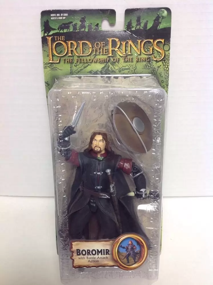 Trilogy Series LOTR - Boromir with Battle Attack Action - Green Fellowship