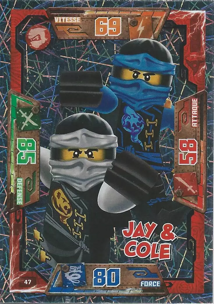 Cartes LEGO Ninjago Masters of Spinjitzu - Jay & Cole