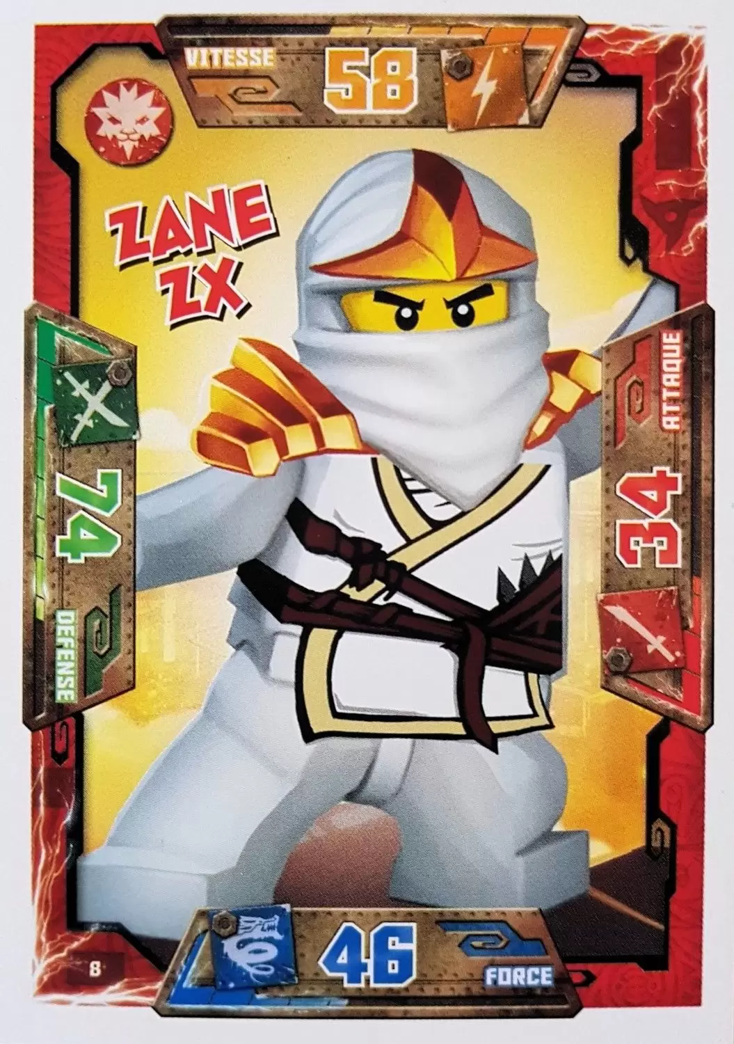Cartes LEGO Ninjago Masters of Spinjitzu - Zane ZX