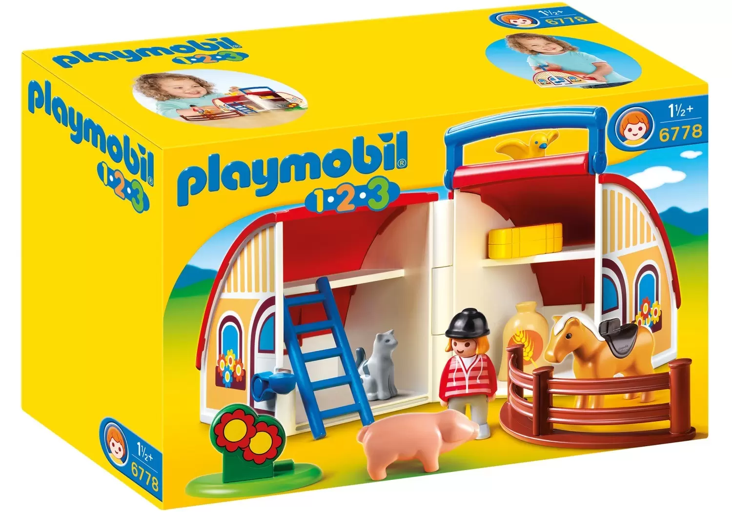 Playmobil 1.2.3 - Take Along Barn