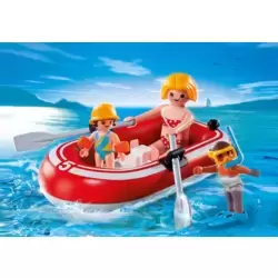 Swimmers with Raft Playset