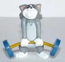 Tom and Jerry at the beach - Tom Weight Lifter