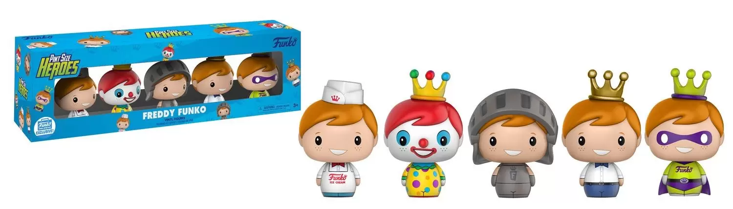 Pint Size Heroes Pack and Exclusive - Freddy Funko 5 Pack