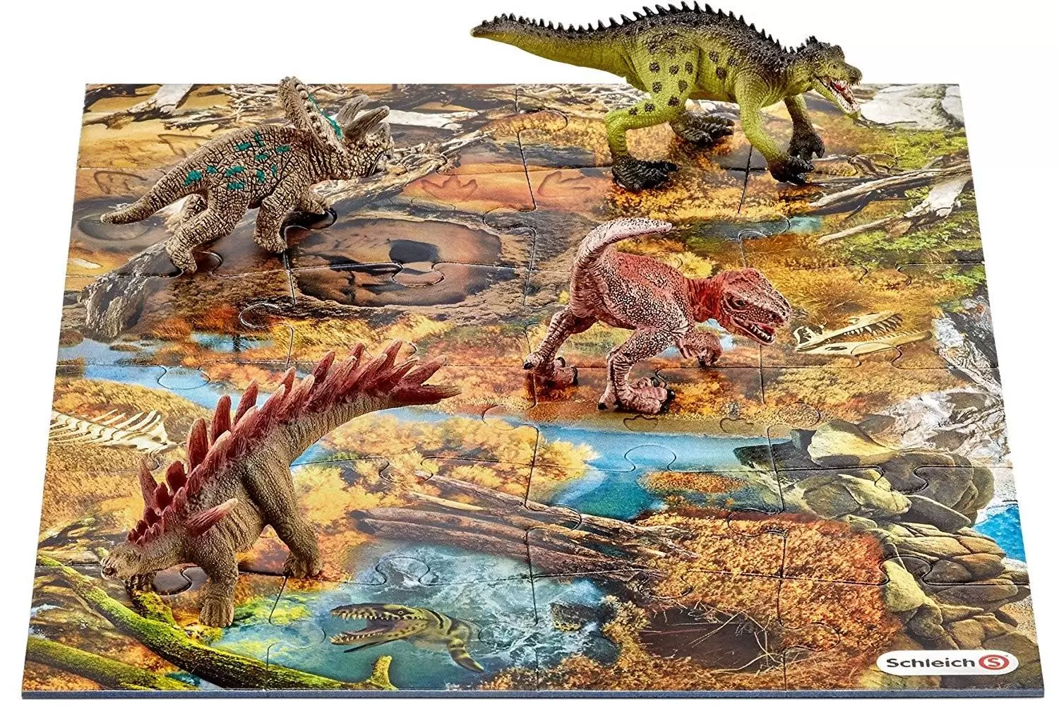 Dinosaurs - Mini-dinosaures avec puzzle marécage