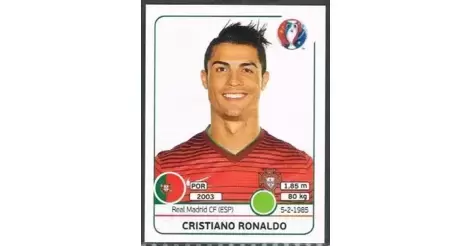 596 Cristiano Ronaldo Portugal Bild NEU Panini Sticker Fußball EM Euro 2016 Nr 