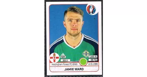 341 Jamie Ward Northern Ireland Bild NEU Panini Sticker Fußball EM Euro 2016 Nr 