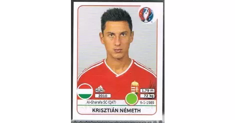 676 Panini Euro 2016 Krisztian Németh Hungary No 