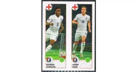Harry Kane Rookie Sticker # 154B UEFA Euro 2016 France PANINI Raheem Sterling 