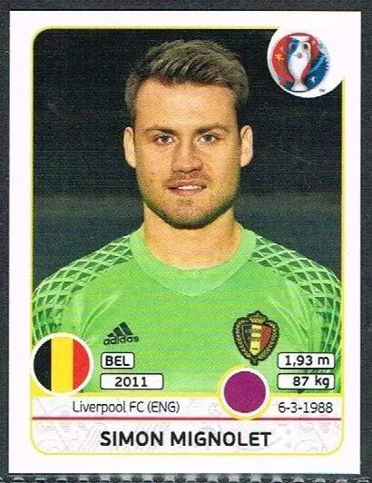 Euro 2016 France - Simon Mignolet - Belgique / Belgium