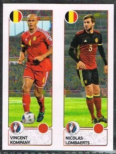Euro 2016 France - Vincent Kompany / Nicolas Lombaerts - Belgique / Belgium