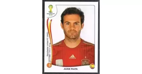 Panini 123 Juan Mata Spanien FIFA WM 2014 Brasilien 