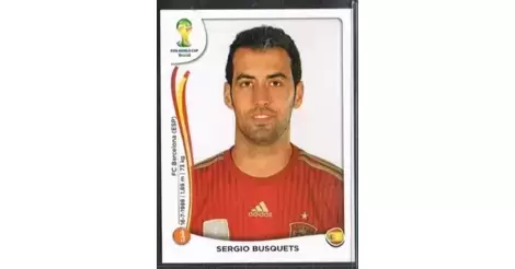 Panini 117 Sergio Busquets Spanien FIFA WM 2014 Brasilien 