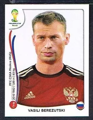 Fifa World Cup Brasil 2014 - Vasili Berezutski - Russia